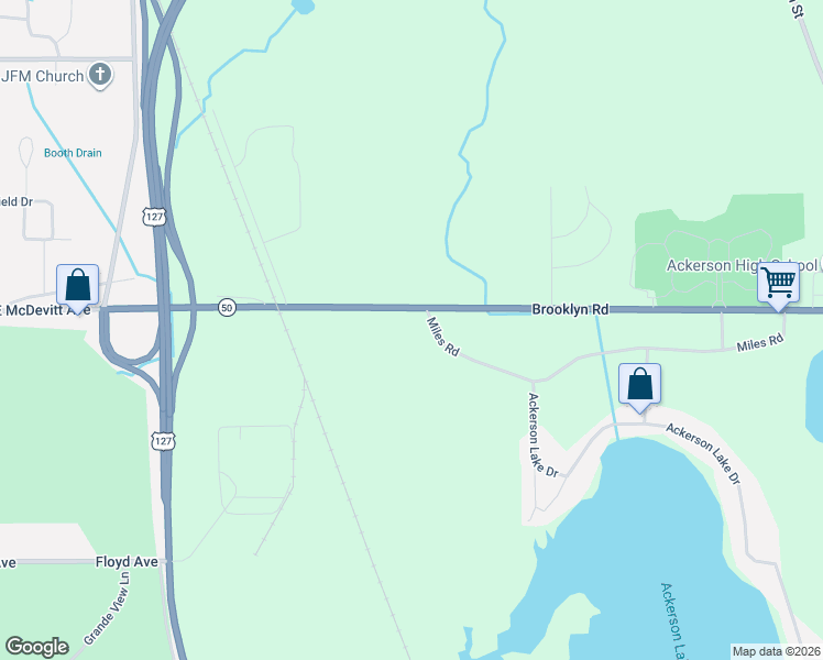 map of restaurants, bars, coffee shops, grocery stores, and more near 3267 Brooklyn Road in Jackson