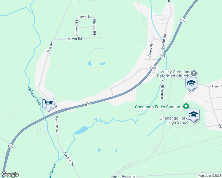 map of restaurants, bars, coffee shops, grocery stores, and more near 85 Pamela Dr in Binghamton