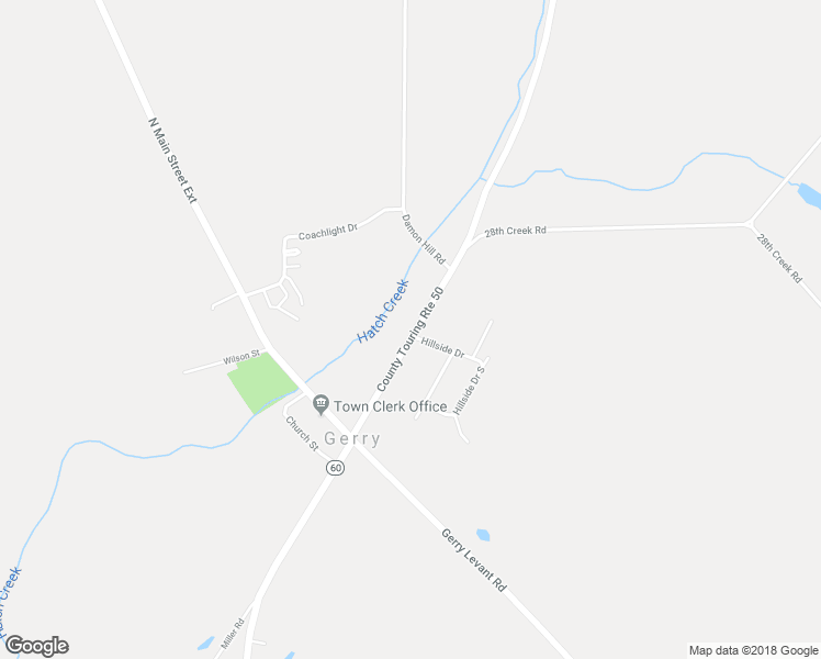 map of restaurants, bars, coffee shops, grocery stores, and more near 2883 Gerry-Ellington Road in Gerry