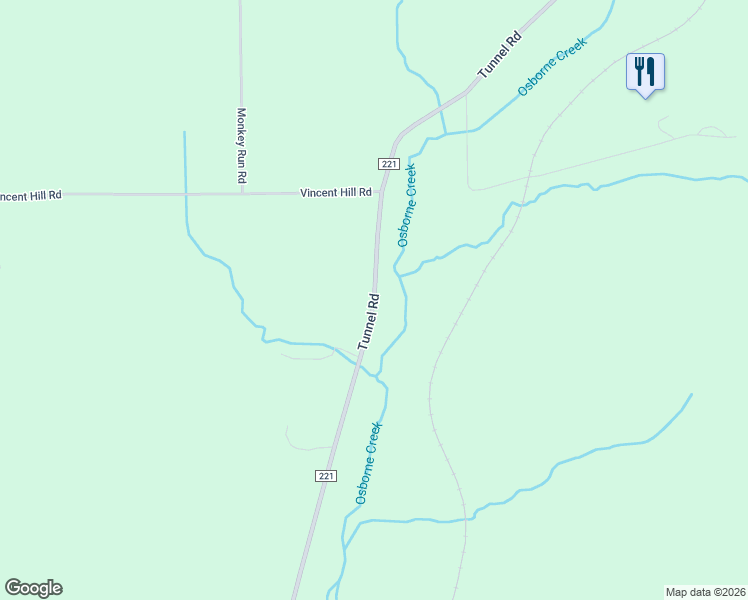 map of restaurants, bars, coffee shops, grocery stores, and more near County Road 221 in Broome County