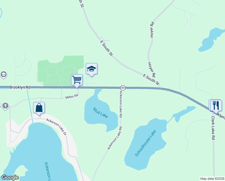 map of restaurants, bars, coffee shops, grocery stores, and more near 4259 Brooklyn Road in Jackson