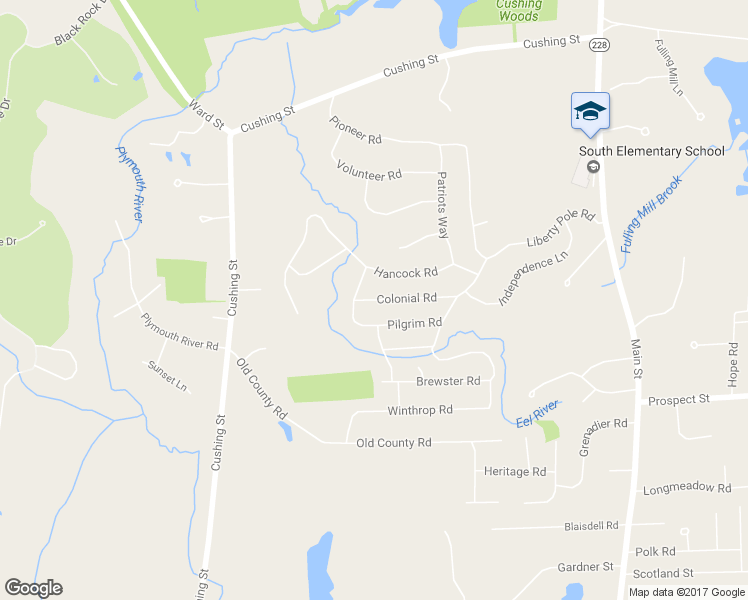 map of restaurants, bars, coffee shops, grocery stores, and more near 32 Colonial Road in Hingham