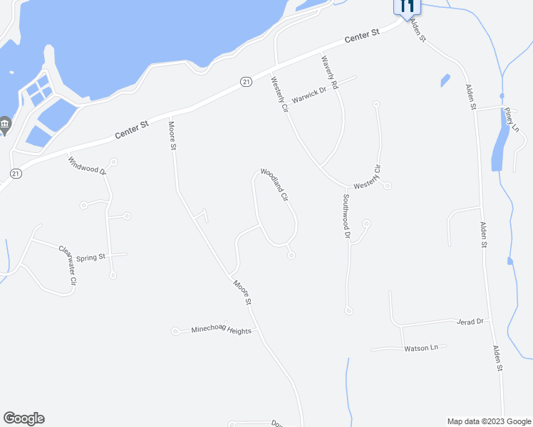 map of restaurants, bars, coffee shops, grocery stores, and more near 377 Woodland Circle in Ludlow