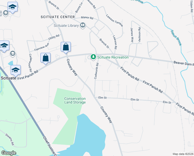 map of restaurants, bars, coffee shops, grocery stores, and more near 4 Daedalus Circle in Scituate