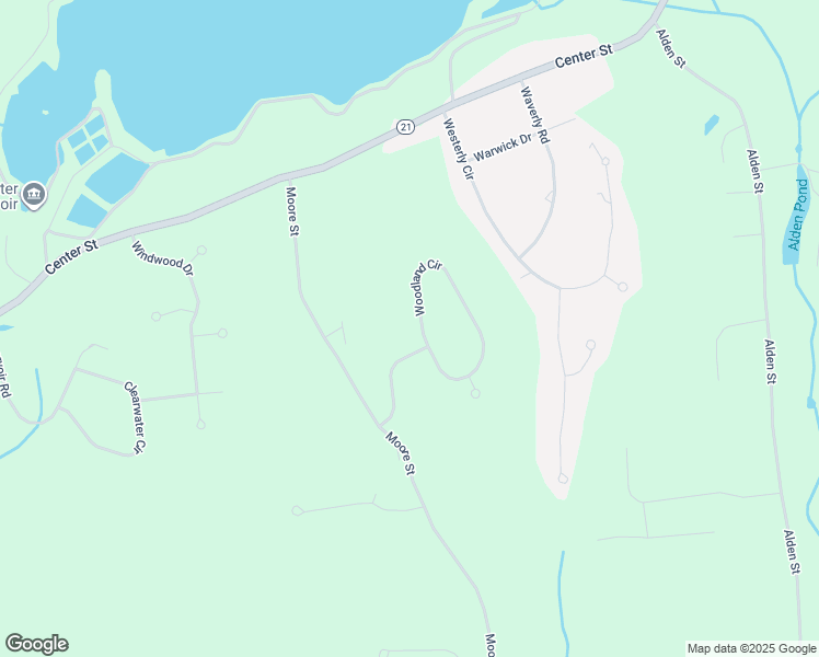 map of restaurants, bars, coffee shops, grocery stores, and more near 376 Woodland Circle in Ludlow