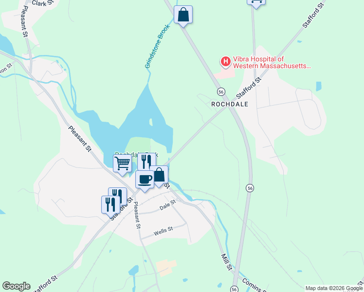map of restaurants, bars, coffee shops, grocery stores, and more near 1020 Stafford Street in Leicester