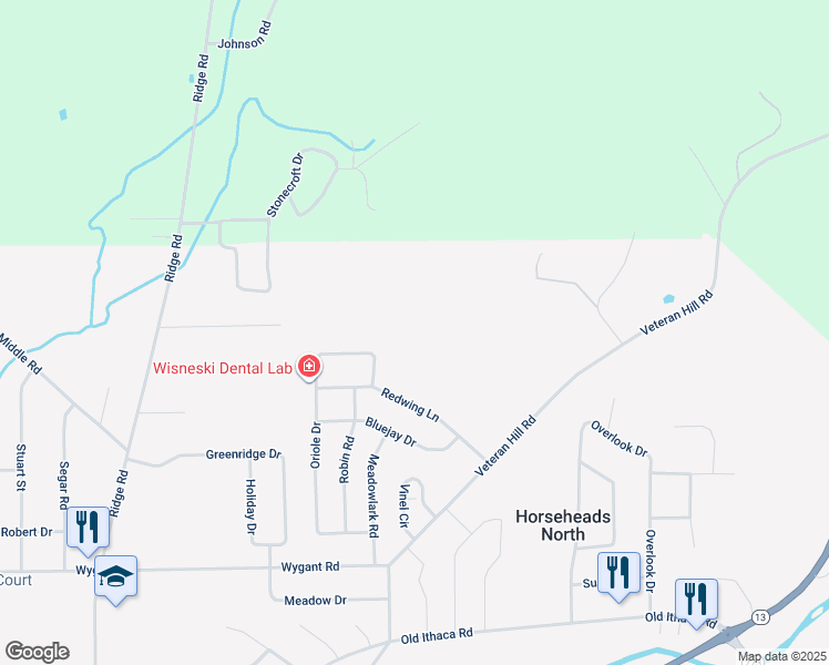 map of restaurants, bars, coffee shops, grocery stores, and more near in Horseheads