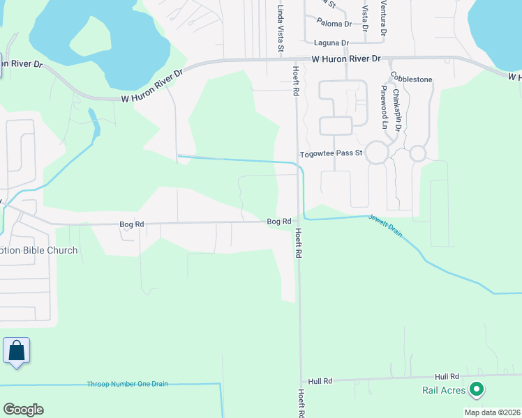 map of restaurants, bars, coffee shops, grocery stores, and more near 49541 Bog Road in Belleville