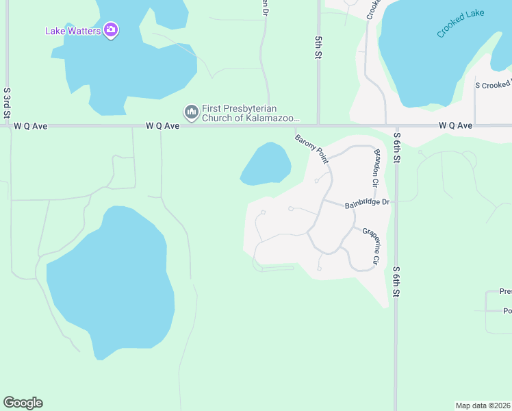 map of restaurants, bars, coffee shops, grocery stores, and more near 8276 Vinewood Pointe in Mattawan