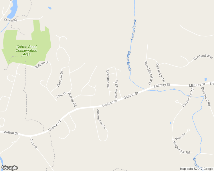 map of restaurants, bars, coffee shops, grocery stores, and more near 24 Lexington Road in Millbury