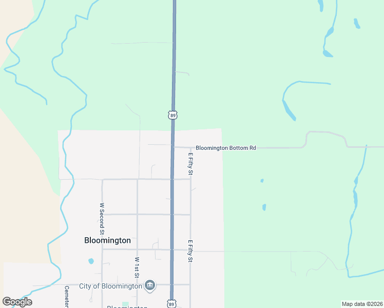 map of restaurants, bars, coffee shops, grocery stores, and more near Bloomington Bottom Road in Bloomington