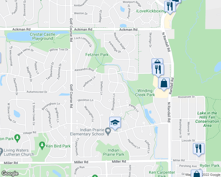 map of restaurants, bars, coffee shops, grocery stores, and more near 1557 Isle Royale Circle in Crystal Lake