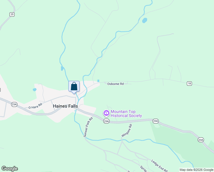 map of restaurants, bars, coffee shops, grocery stores, and more near 12 Osborne Road in Palenville