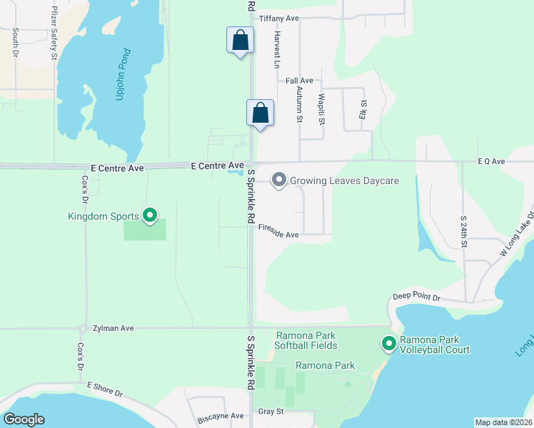 map of restaurants, bars, coffee shops, grocery stores, and more near 4226 Suffield Woods Avenue in Portage