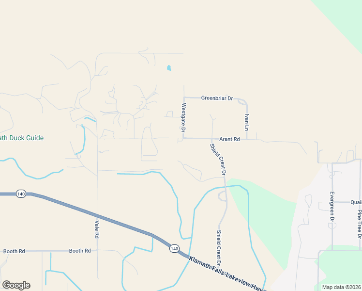 map of restaurants, bars, coffee shops, grocery stores, and more near 9192 Arant Road in Klamath Falls