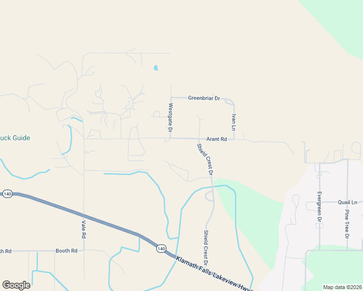 map of restaurants, bars, coffee shops, grocery stores, and more near 9192 Arant Road in Klamath Falls