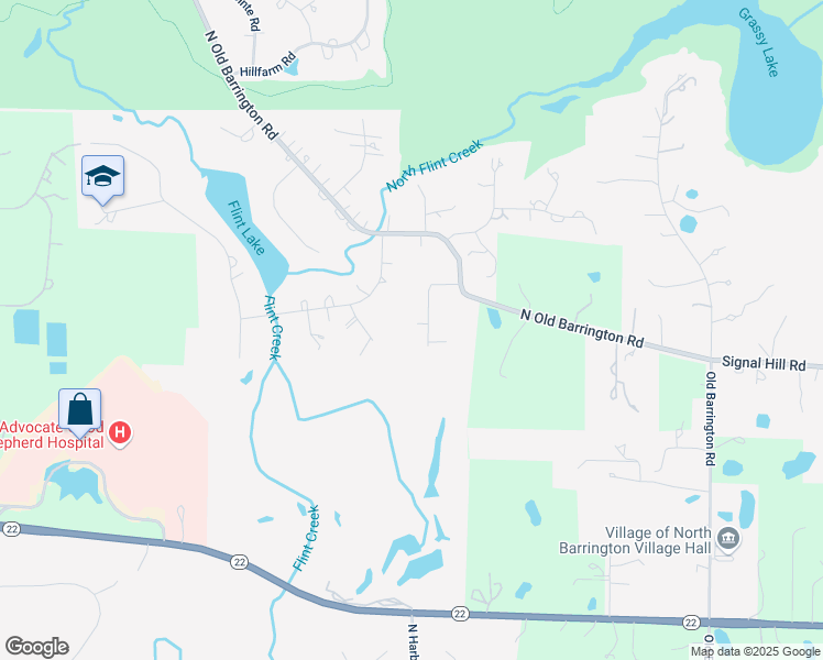 map of restaurants, bars, coffee shops, grocery stores, and more near 109 Woodland Drive in Lake Barrington