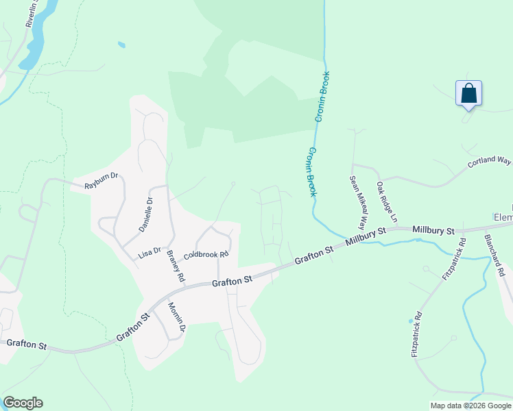map of restaurants, bars, coffee shops, grocery stores, and more near 12 Meetinghouse Lane in Millbury