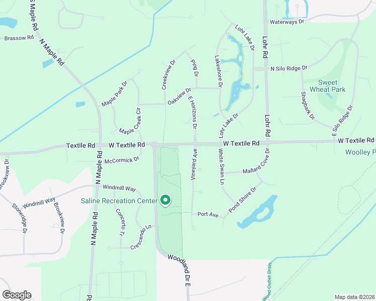 map of restaurants, bars, coffee shops, grocery stores, and more near 6030 Vineyard Avenue in Ann Arbor
