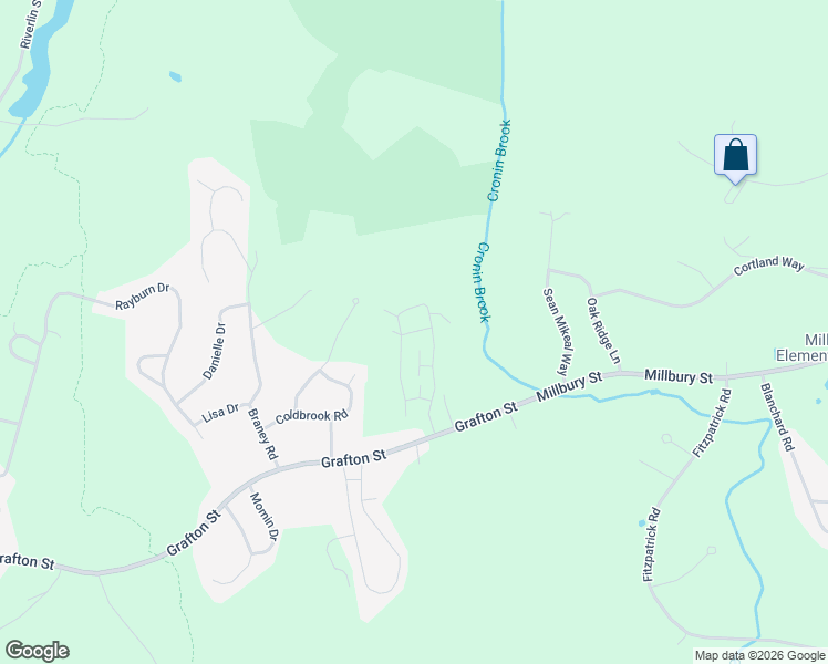 map of restaurants, bars, coffee shops, grocery stores, and more near 14 Meetinghouse Lane in Millbury