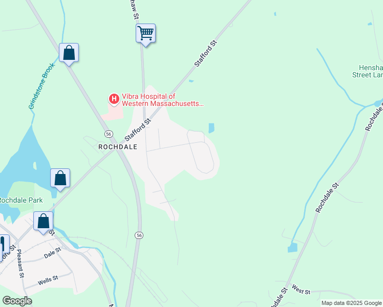 map of restaurants, bars, coffee shops, grocery stores, and more near 89 Virginia Drive in Leicester