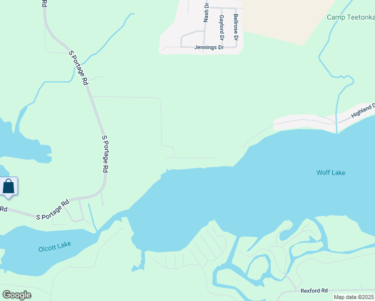 map of restaurants, bars, coffee shops, grocery stores, and more near 15012 Wolf Lake Forest in Jackson