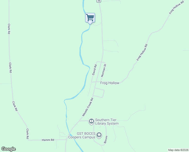 map of restaurants, bars, coffee shops, grocery stores, and more near 4111 Meads Creek Road in Painted Post