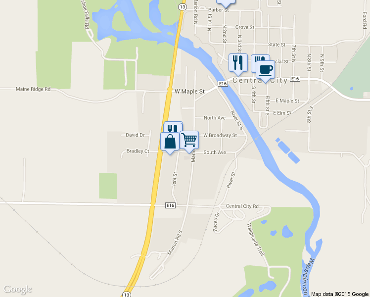 map of restaurants, bars, coffee shops, grocery stores, and more near 10 Al Waterhouse Avenue in Central City