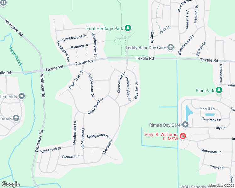 map of restaurants, bars, coffee shops, grocery stores, and more near 6249 Cherrywood Drive in Ypsilanti