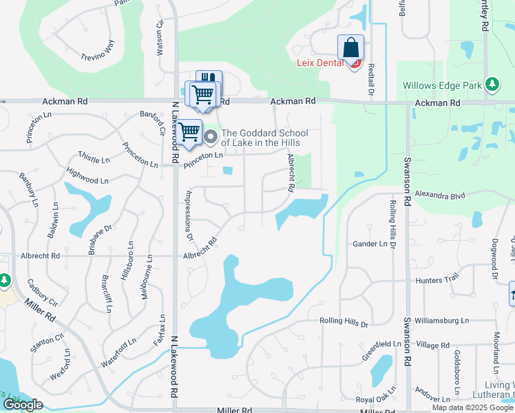 map of restaurants, bars, coffee shops, grocery stores, and more near 3003 Fairhaven Lane in Lake in the Hills