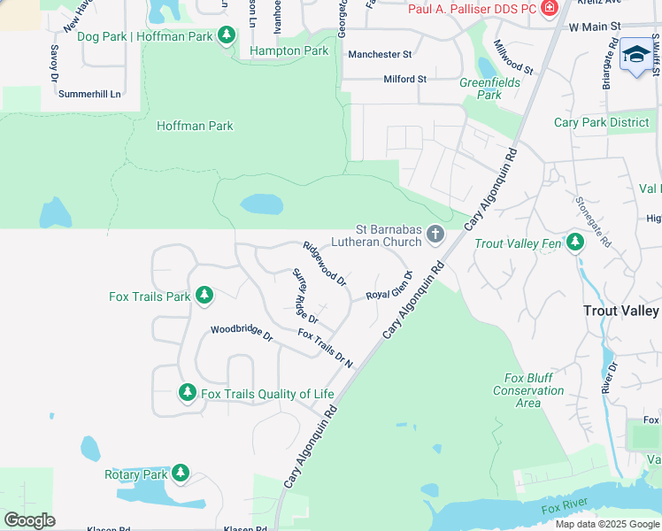 map of restaurants, bars, coffee shops, grocery stores, and more near 519 Ridgewood Drive in Cary