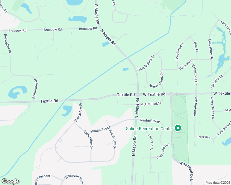 map of restaurants, bars, coffee shops, grocery stores, and more near 2386 Textile Road in Saline
