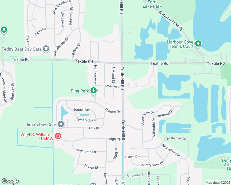 map of restaurants, bars, coffee shops, grocery stores, and more near 6269 South Miami Street in Ypsilanti