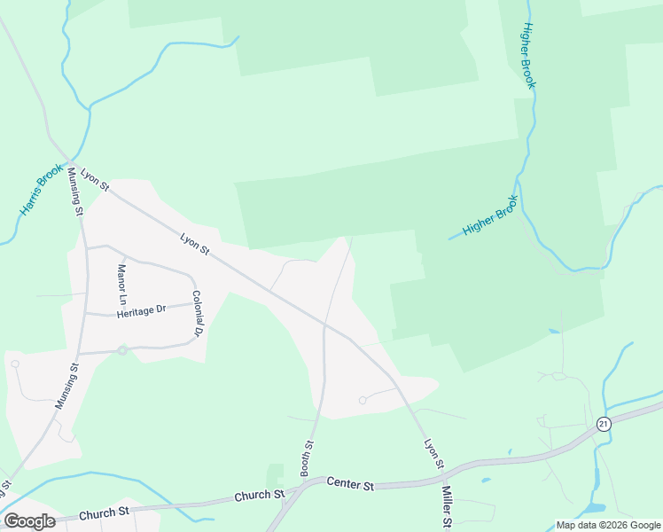 map of restaurants, bars, coffee shops, grocery stores, and more near 51 Bridle Road in Ludlow