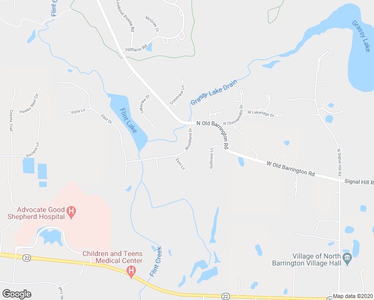 map of restaurants, bars, coffee shops, grocery stores, and more near 109 Woodland Drive in Lake Barrington