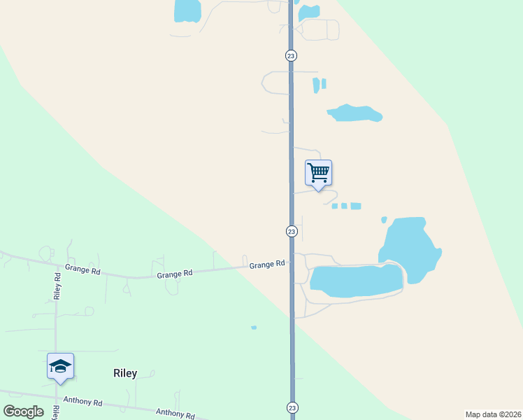 map of restaurants, bars, coffee shops, grocery stores, and more near 21708 Grange Road in Marengo