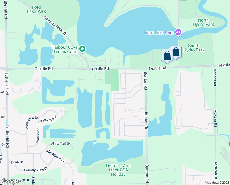map of restaurants, bars, coffee shops, grocery stores, and more near 9823 Joan Circle in Ypsilanti