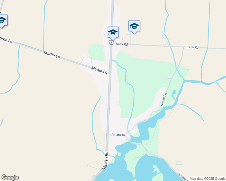 map of restaurants, bars, coffee shops, grocery stores, and more near 8350 Malden Road in Windsor