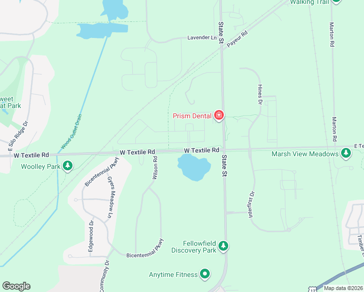 map of restaurants, bars, coffee shops, grocery stores, and more near 707 Groveland Circle in Ann Arbor