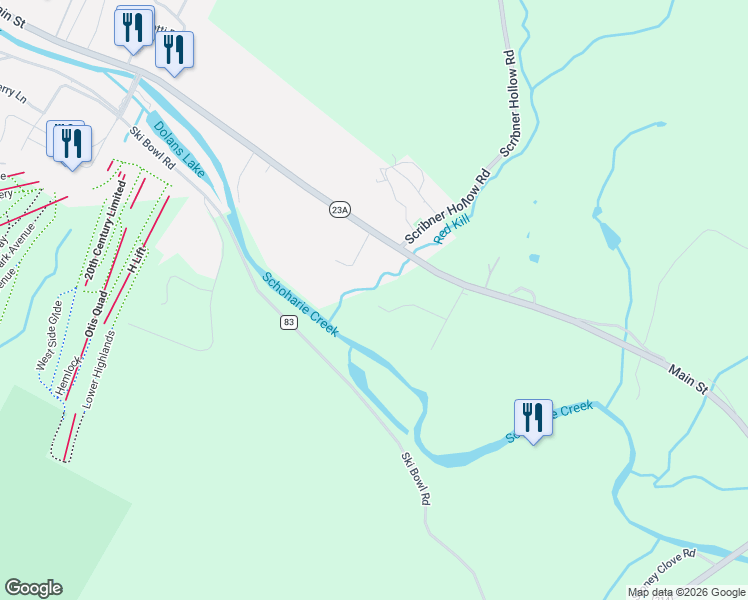 map of restaurants, bars, coffee shops, grocery stores, and more near 56 Nannie Lane in Lanesville