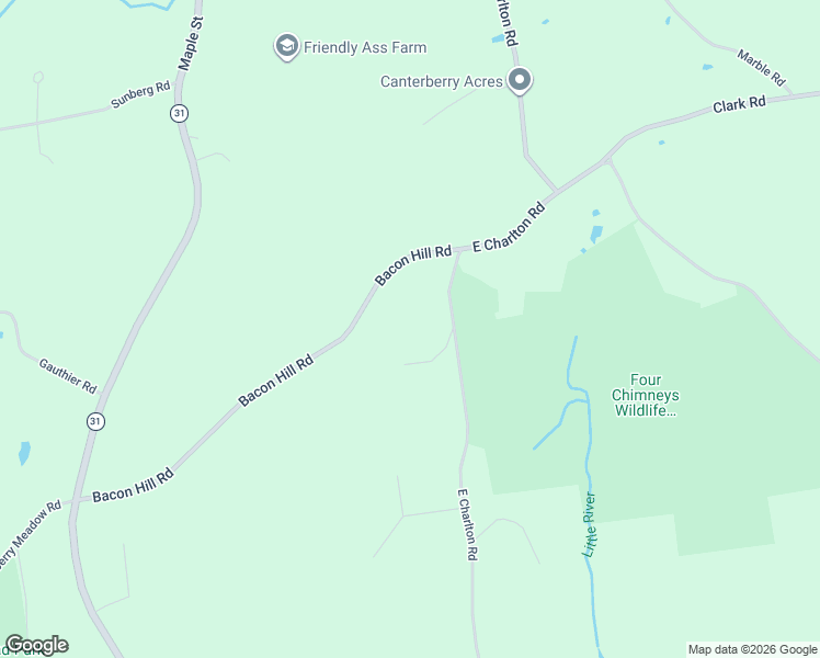 map of restaurants, bars, coffee shops, grocery stores, and more near 94 East Charlton Road in Spencer