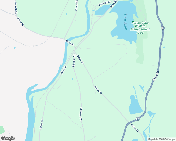 map of restaurants, bars, coffee shops, grocery stores, and more near 291 Gates Street in Palmer