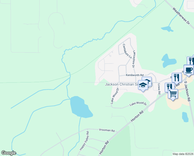 map of restaurants, bars, coffee shops, grocery stores, and more near 18 Hidden Ridge Trail in Jackson