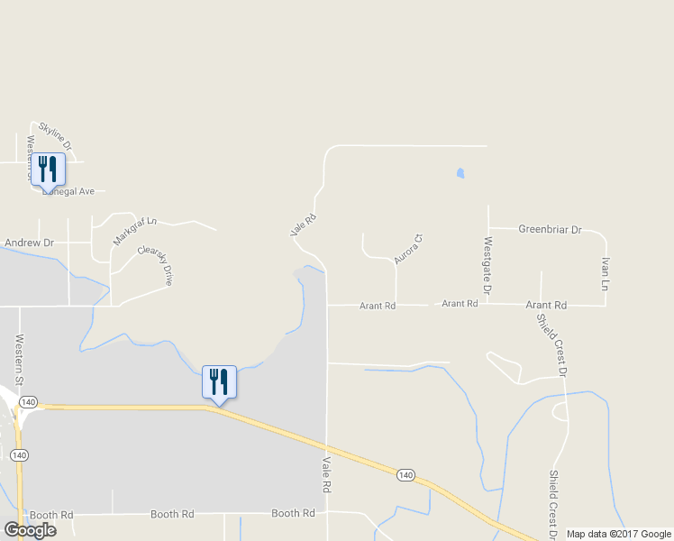 map of restaurants, bars, coffee shops, grocery stores, and more near 2812 Aurora Drive in Klamath Falls