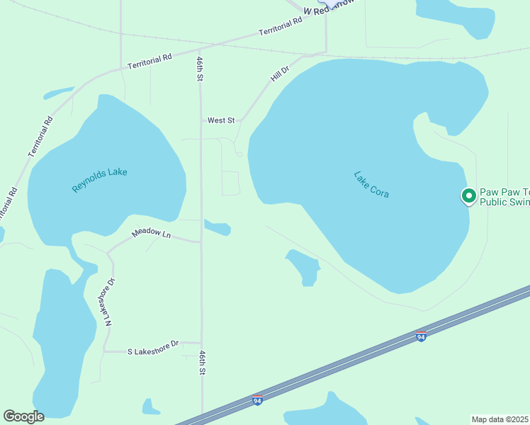 map of restaurants, bars, coffee shops, grocery stores, and more near 45400 Woodman Drive in Paw Paw
