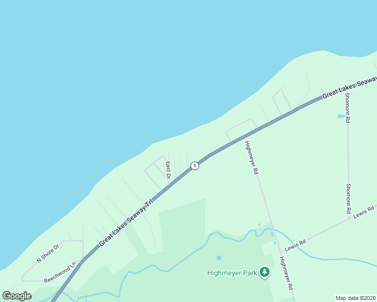 map of restaurants, bars, coffee shops, grocery stores, and more near 7850 E Lake Rd in Erie
