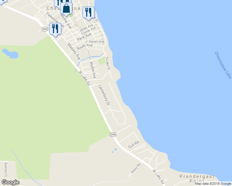 map of restaurants, bars, coffee shops, grocery stores, and more near 4403 Canterbury Drive in Mayville