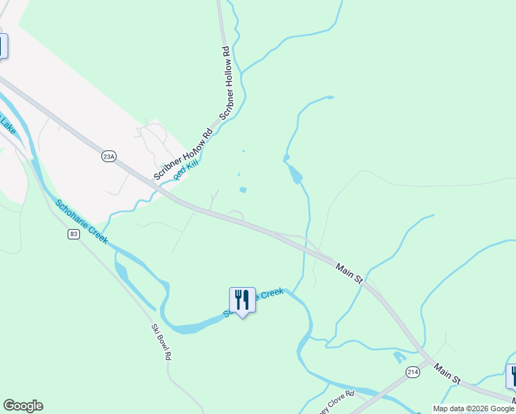 map of restaurants, bars, coffee shops, grocery stores, and more near 7282 Route 23 in Acra