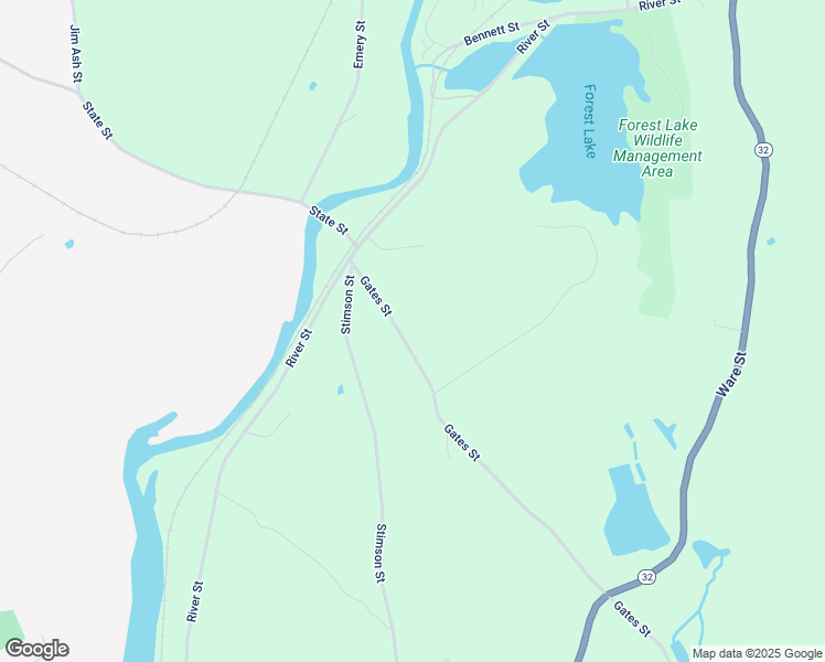 map of restaurants, bars, coffee shops, grocery stores, and more near 291 Gates Street in Palmer