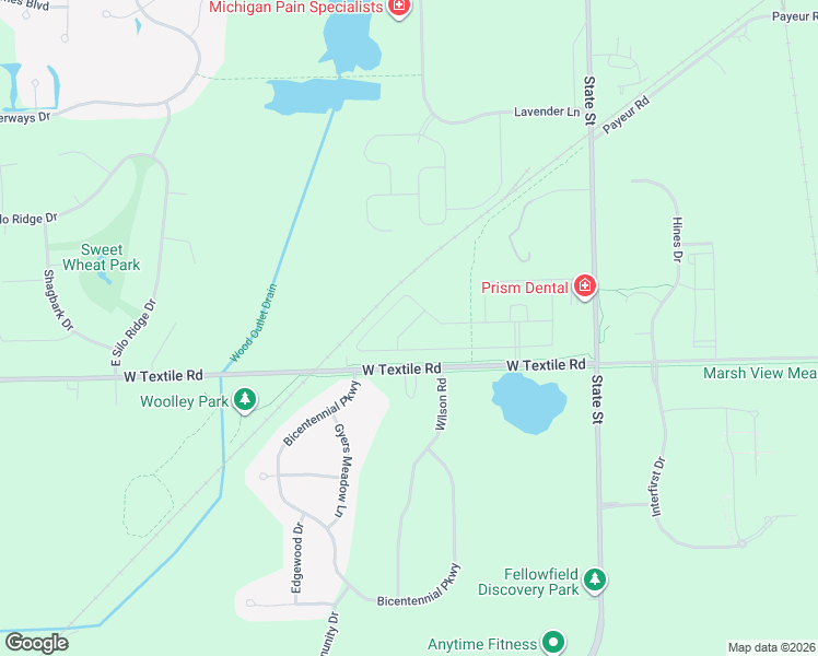 map of restaurants, bars, coffee shops, grocery stores, and more near 740 Groveland Circle in Ann Arbor